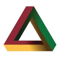 The abstract color triangle overlap on a white background. vector