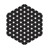 The hexagon overlap on a white background. vector