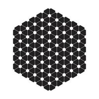 The hexagon overlap on a white background. vector