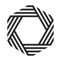 The abstract hexagon overlap on a white background. vector