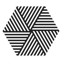 The abstract hexagon overlap on a white background. vector