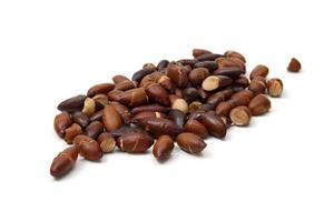 baru nuts on white background photo