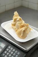 French bread making process photo
