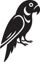 Parrot silhouette icon illustration. vector