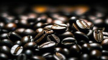 Roasted Coffee Beans Close Up Background photo