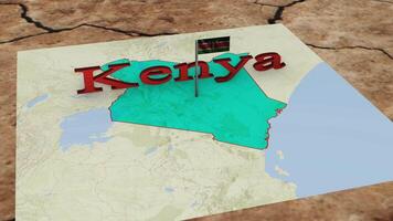 Kenya Map and Kenya Flag. video