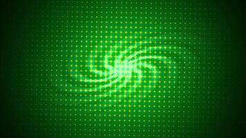 Abstract animated background in the form of a spiral against a background of green dots. video