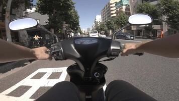 un' punto di Visualizza di guida di bicicletta a oume viale nel tokyo video