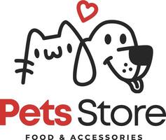 Red and Black Animals Illustrative Pets Store Logo vector