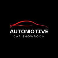 automotive car showroom logo design vector