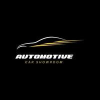 automotive car showroom logo design vector