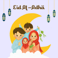 Eid al Adha Family Mubarak psd