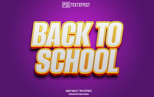 back to school text effect, font editable, typography, psd