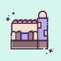 Icon Mosque. related to Qatar symbol. MBE style. simple design illustration. vector