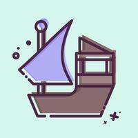 Icon Boat. related to Qatar symbol. MBE style. simple design illustration. vector