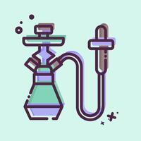 Icon Hookah. related to Qatar symbol. MBE style. simple design illustration. vector