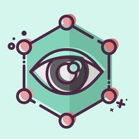 Icon Vision. related to Social Network symbol. MBE style. simple design illustration vector