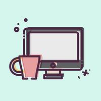 Icon Work. related to Social Network symbol. MBE style. simple design illustration vector