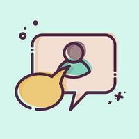 Icon Social 2. related to Social Network symbol. MBE style. simple design illustration vector