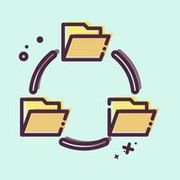 Icon Transfer 2. related to Social Network symbol. MBE style. simple design illustration vector