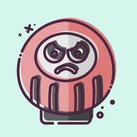 icono Daruma. relacionado a Japón símbolo. mbe estilo. sencillo diseño ilustración. vector