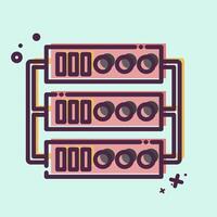 Icon Server. related to Social Network symbol. MBE style. simple design illustration vector