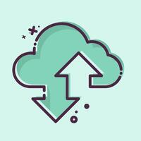 Icon Cloudy. related to Social Network symbol. MBE style. simple design illustration vector