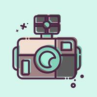 Icon Photo Camera Diving. related to Diving symbol. MBE style. simple design illustration vector