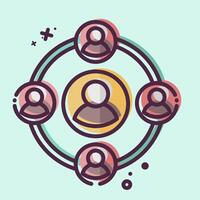 Icon Social. related to Social Network symbol. MBE style. simple design illustration vector