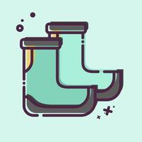 Icon Boots. related to Diving symbol. MBE style. simple design illustration vector