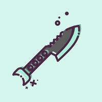 Icon Desert Harpoon. related to Diving symbol. MBE style. simple design illustration vector