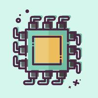 Icon Chip. related to Social Network symbol. MBE style. simple design illustration vector