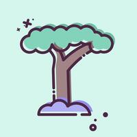 Icon Baobab. related to South Africa symbol. MBE style. simple design illustration vector