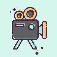 Icon Movie Camera. related to Entertainment symbol. MBE style. simple design illustration vector