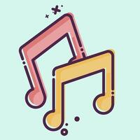 Icon Sound Track. related to Entertainment symbol. MBE style. simple design illustration vector