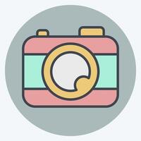 Icon Camera. related to Entertainment symbol. color mate style. simple design illustration vector