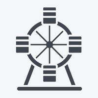 Icon Verris Wheel. related to Parade symbol. glyph style. simple design illustration vector