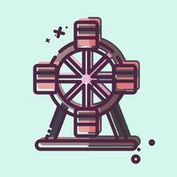 Icon Verris Wheel. related to Parade symbol. MBE style. simple design illustration vector