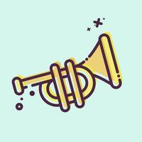 Icon Trumpet. related to Parade symbol. MBE style. simple design illustration vector