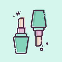 Icon Lipstick. related to Woman Day symbol. MBE style. simple design illustration vector