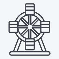 Icon Verris Wheel. related to Parade symbol. line style. simple design illustration vector
