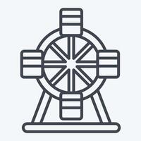 Icon Verris Wheel. related to Parade symbol. line style. simple design illustration vector