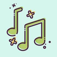 Icon Musical Notes. related to Parade symbol. MBE style. simple design illustration vector