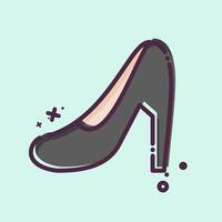 Icon Heels. related to Woman Day symbol. MBE style. simple design illustration vector