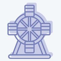 Icon Verris Wheel. related to Parade symbol. two tone style. simple design illustration vector