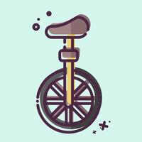 Icon Unicycle. related to Parade symbol. MBE style. simple design illustration vector