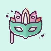 icono carnaval mascarilla. relacionado a desfile símbolo. mbe estilo. sencillo diseño ilustración vector