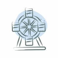 Icon Verris Wheel. related to Parade symbol. Color Spot Style. simple design illustration vector