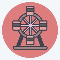 Icon Verris Wheel. related to Parade symbol. color mate style. simple design illustration vector