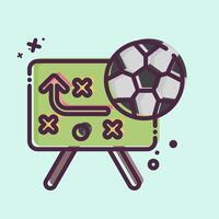 icono estrategia. relacionado a fútbol americano símbolo. mbe estilo. sencillo diseño ilustración vector